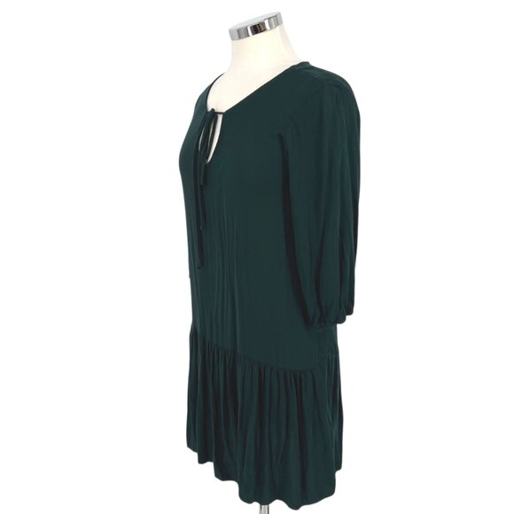 Michael Stars Keyhole Flounce Dress Dark Green Size XS - Picture 6 of 13